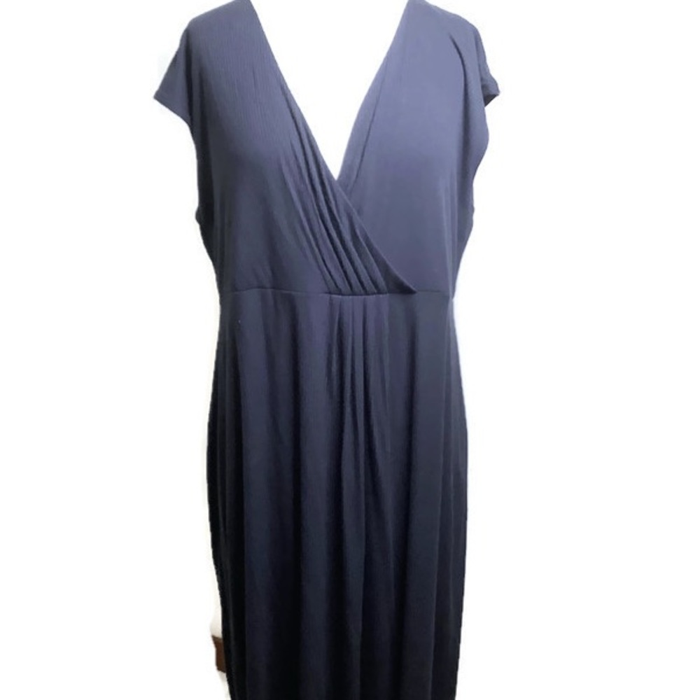 J. Jill Ribbed Sleeveless Maxi Dress Black extra Large petite